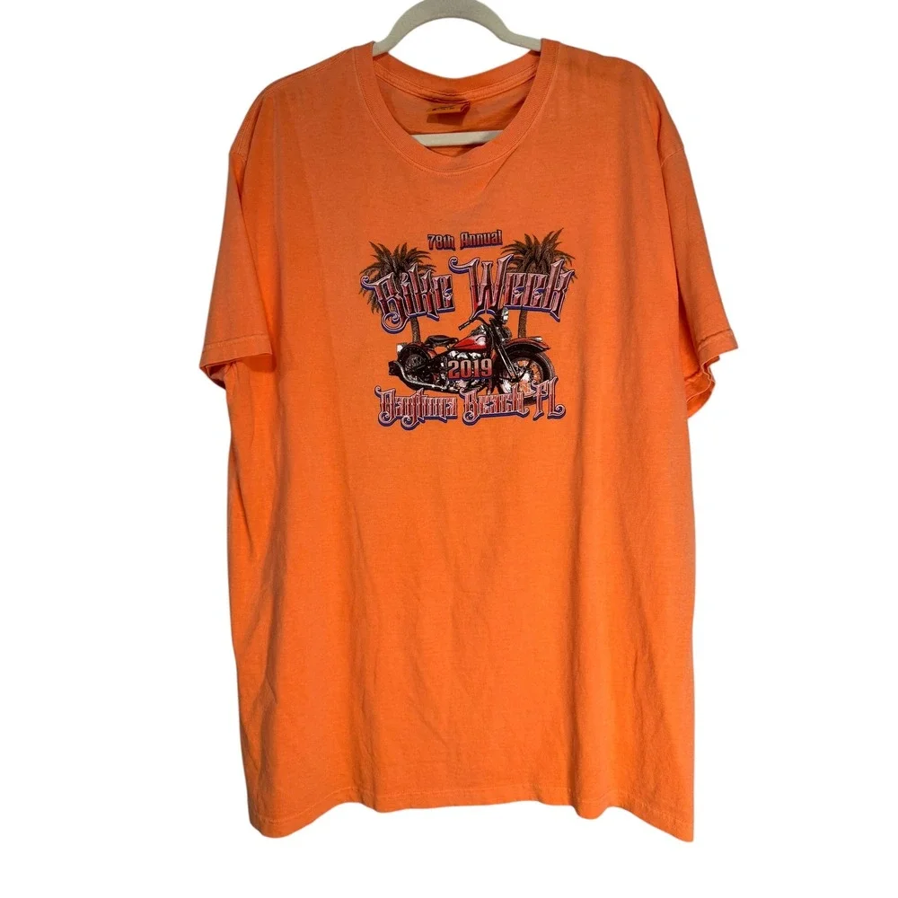 Comfort Colors 2019 Bike Week Daytona Beach FL Motorcycle T Shirt Mens XL